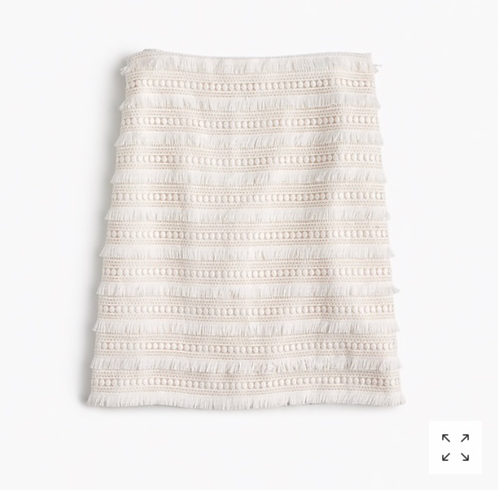 J.Crew Mini Skirt in Fringy Lace